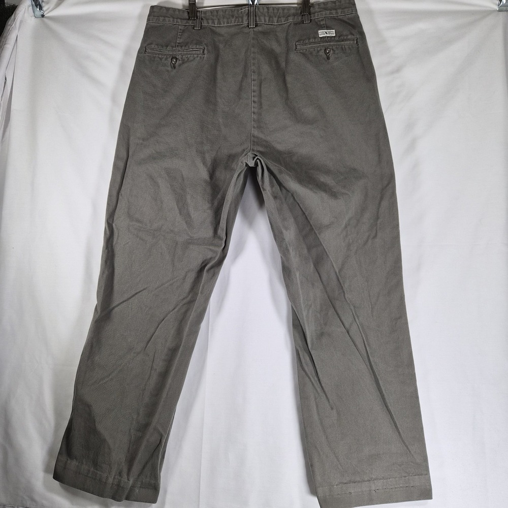 Vintage Polo Ralph Lauren Pleated Chino Pants Men's 38x30 Gray 100 Cotton - Picture 3 of 16
